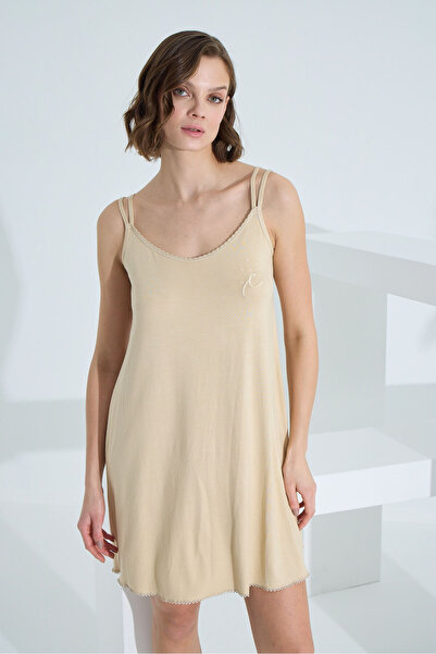 Etoile Rochie de damă din bambus, culoare uni, cu curea de frânghie 72084-91