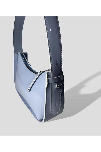 YMZBAG Geantă de mână baghetă din piele lacuată