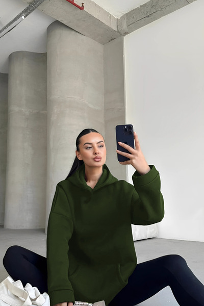 YAKAMEL Γυναικείο φούτερ με κουκούλα