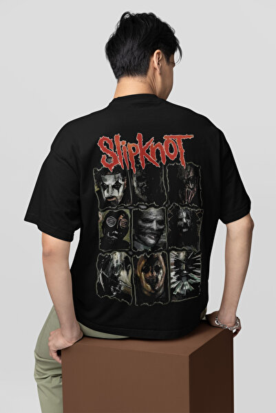 SEVBANO Tricou oversize unisex cu imprimeu Slipknot