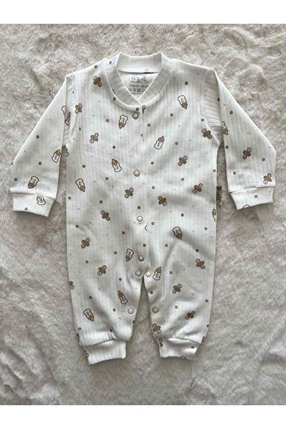 Seçkin Baby Biberon Patiksiz Raporlu Düğmeli Tulum