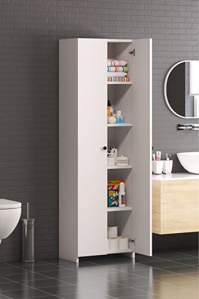 ygdecor Banyo Dolabı Mutfak Dolabı Kiler Dolabı Mutfak Rafı 5 katlı Kapaklı D...
