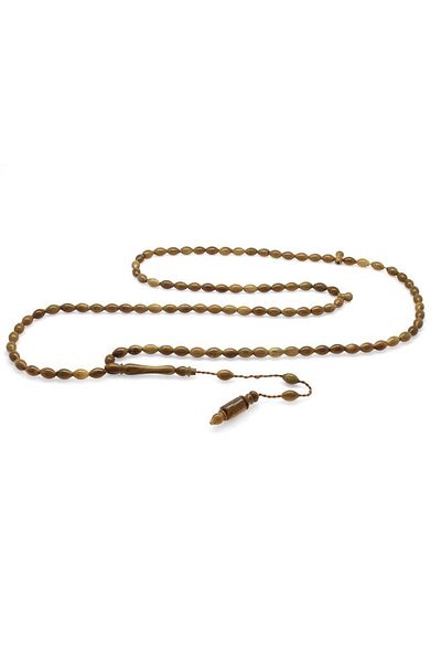 Tesbihane 99 Light Brown Skittle Prayer Beads - Systemed Barley Cut