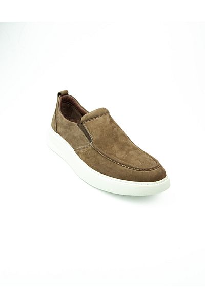 JAMES FRANCO 1862 Mink Nubuck Leather Men's Casual Shoes