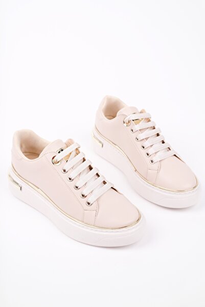 MUGGO Svetlana Thin Stripe Detailed Lace-Up Casual Women's Sneaker Sports Shoes