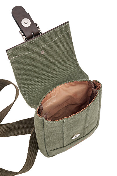 U.S. Polo Assn. US Polo Assn.24546 Canvas Shoulder Bag - Phone Holder Khaki