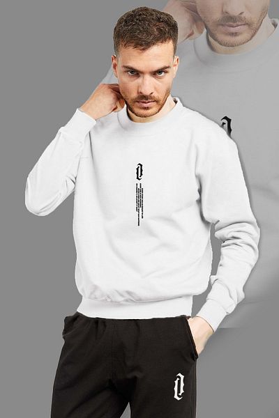 GREENCACTUS Ανδρικό Σετ Φούτερ με κάθετο Oversize 0 γιακά