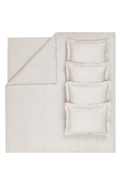 Yataş Destra Saten Бежевий двоспальний комплект постільної білизни