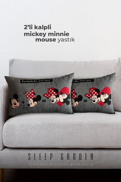Sleep Garden Mickey Mouse & Minnie Mause 2-Piece Pillow 40X65