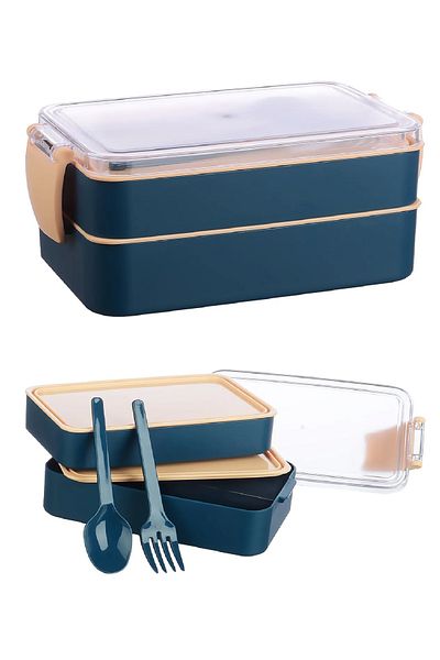 Dükkanönü Blue Fely 900 ml Nutrition Set: Storage Kaba & Lunch Box & Feedback Case