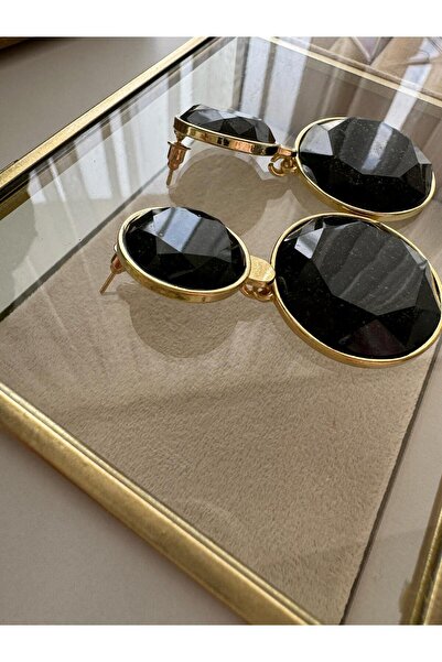 MODA Yeşil Taşlı Büyük Boy Sallantılı Küpe