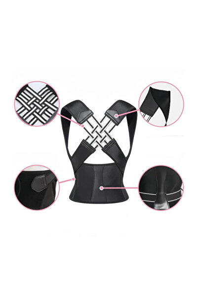 MİSTİRİK Μοντέλο Hyfix Anti-Hopper Όρθια Στάση Παρέχοντας Άνετη Σπονδυλική Στήλη Διορθωτική Κορσέ Μαύρο Χρώμα