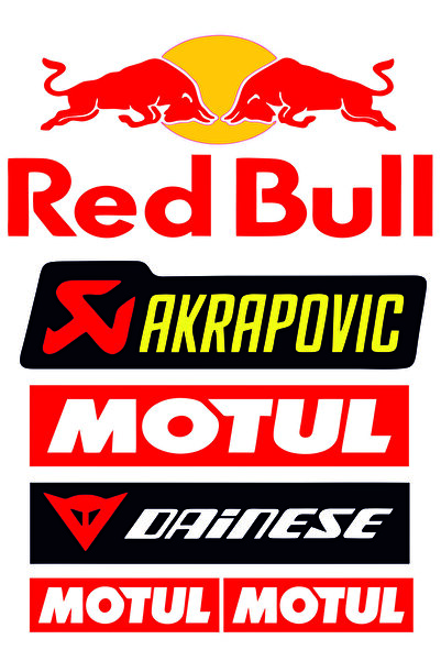 1F MOTO Motorsiklet Çok Amaclı Sticker Seti 18x17cm