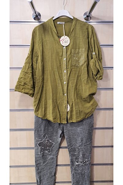 Park Moda PUL DETAYLI İTALYAN KETEN GÖMLEK