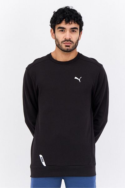 Puma Men Sportswear Fit Brand Logo Outdoor Sweatshirts, Black