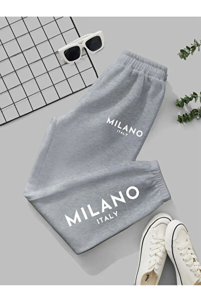 PENTHİLUS بنطال رياضي مطبوع من MILANO مقاس كبير (مفرد).