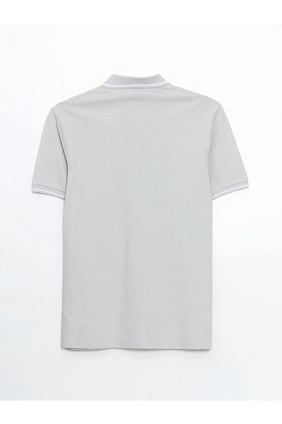 LC Waikiki Lcwaikiki Classic Gray Polo Neck Short Sleeve Pike Men's T-Shirt