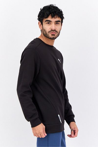 Puma Men Sportswear Fit Brand Logo Outdoor Sweatshirts, Black