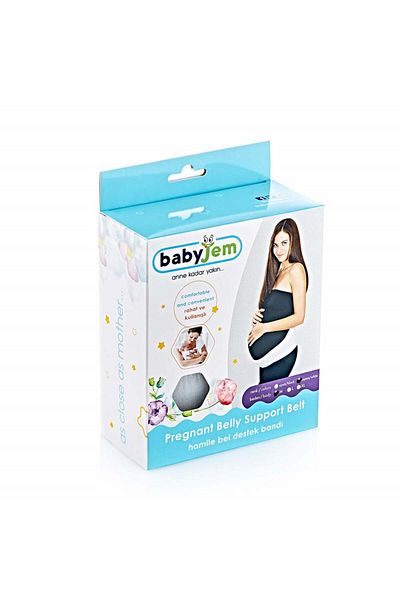 Babyjem Centura abdominala pentru sustinere prenatala BabyJem Pregnancy Marime: L, Culoare: Alb