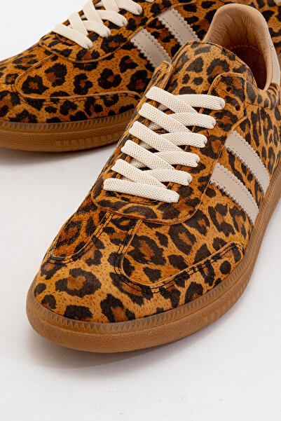 Dericlub Kadın Günlük Bağcıklı Spor Ayakkabı Gerçek Deri METİ