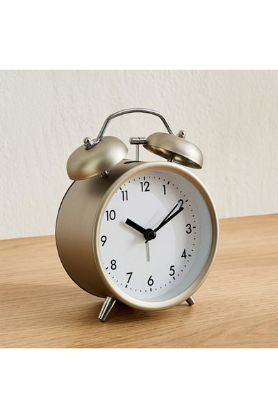 Home Box Mido Metal Twin Bell Alarm Clock 13.5 cm