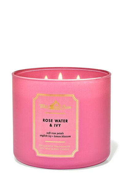 Bath & Body Works Rose Water & Ivy  Büyük Mum 411 g