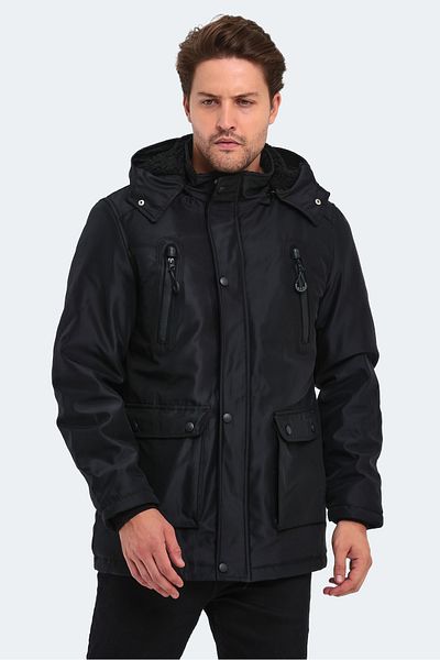 Slazenger Černý pánský kabát a kabát Harley