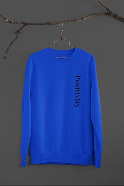 Butik Φούτερ Unisex με μακρύ μανίκι 2 νήματα POSITIVITY Transfer B με τύπωμα ...