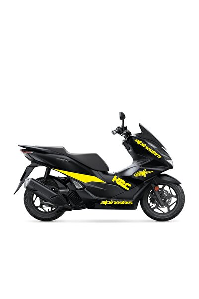 Motiker Honda PCX 2021 - 2024 Uyumlu Evrensel HRC Model Sticker Kaplama Etike...