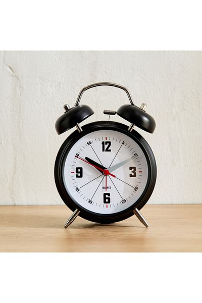 Home Box Mido Metal Twin Bell Alarm Clock 15.5 cm