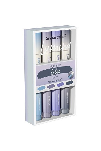 Scrikss Office Lumina Phosphorescent Pen Lilac Color Set 4 Pcs