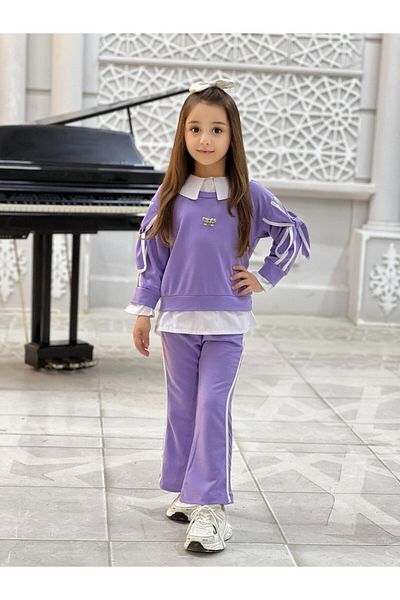 Yavrumsa Vanta Sleeves Bow Shirt Set