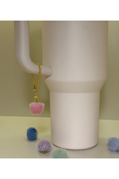 arredamento Termos Uyumlu Tüylü Ponpon Charm Süs Aksesuar