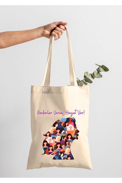 bezçantadünyası Women's Day Themed Cloth Bag