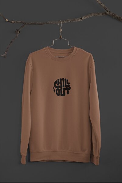 Butik Φούτερ Unisex με μακρύ μανίκι 2 νήματα CHILL OUT Transfer B με τύπωμα μ...