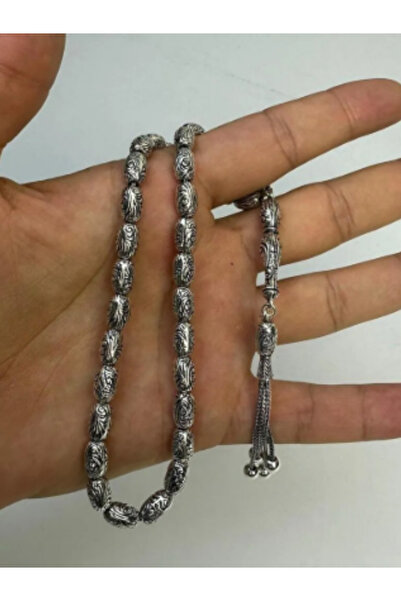 Birinci takı aksesuar 925 Ayar Gümüş El Kalemli Fizyon Kapsül Kesim Tesbih El...