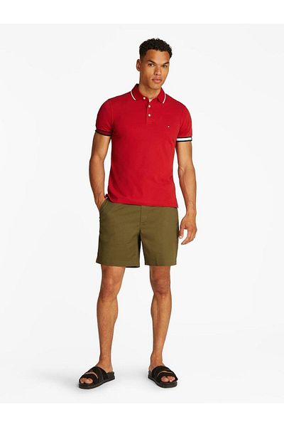 Tommy Hilfiger Men's Flag Cuff Slim Fit Polo Polo T-Shirt