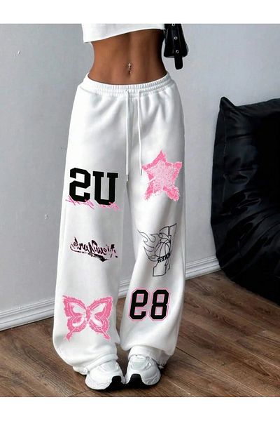 npLStore Φούτερ Jogger Relaxed Fit με στάμπα Unisex Star Butterfly