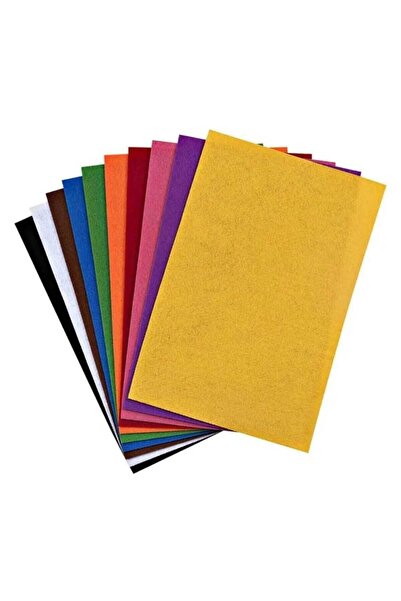 pure age Renkli Keçe 20x30 Cm 10 Renk 180 Gr İnce Etkinlik Hobi İçin Kansorejen Madde içermez