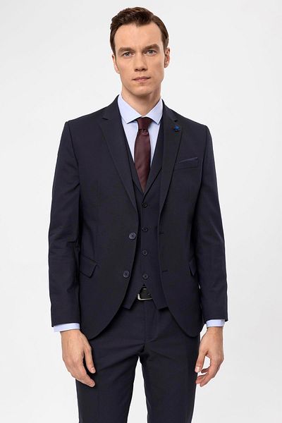 SÜVARİ Slim Dobby Vest Suit