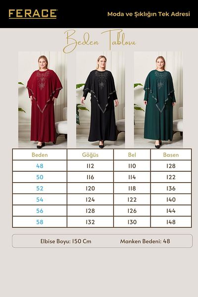 Ferace Women's Plus Size Sandy Fabric Evening Dress with Cape