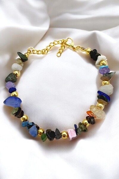 PETEK AKSESUAR سوار شاكرا الحجر الطبيعي للنساء