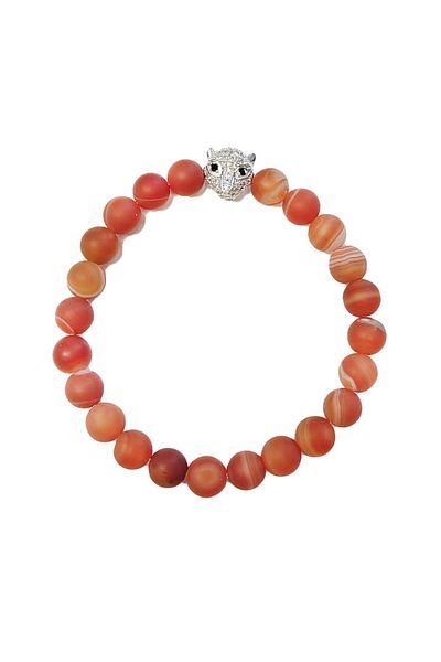 Chavin Men's Bracelet - Elastic and Patterned, Tiger with Agate, Home60