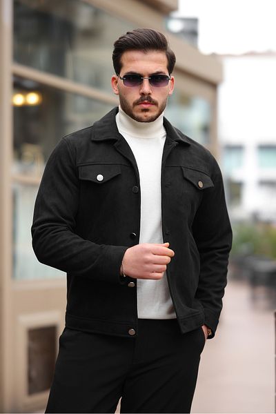 Boymen Ανδρικό σουέτ μπουφάν εποχιακό μπουφάν