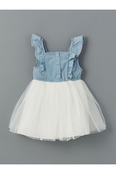 LC Waikiki Βρεφικό φόρεμα LCW ECO με τετράγωνο γιακά Tutu