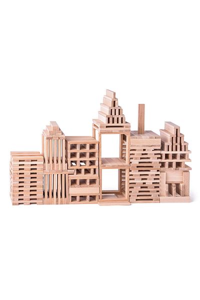 Woody Wooden Toy - Karla Natural Bricks (200 PIECES)