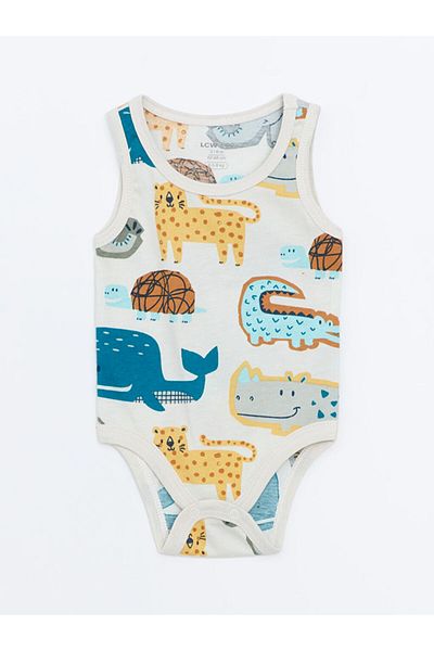LC Waikiki New Season Printed Baby Boy Citcit Bodysuit - S5Hd56Z1