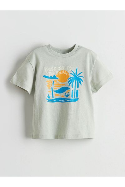 LC Waikiki New Season Crew Neck Printed Boy's T-Shirt - S5Jl31Z1