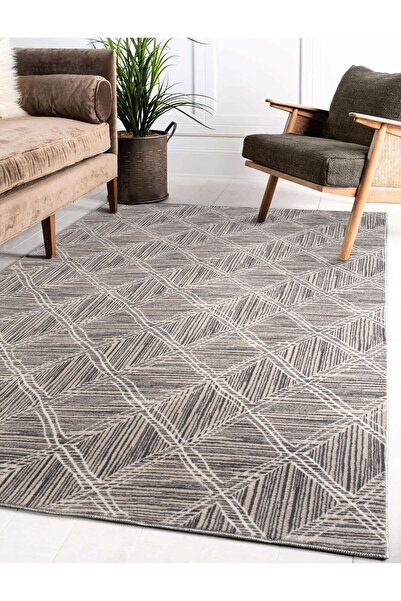 Plato Halı Parantez Mozaik Lüks Oturma Odası, Salon, Antre, Yıkanabilir Polye...