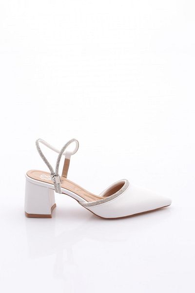 DGN Pm474-K230 Women's Stone Embroidered Heeled Shoes